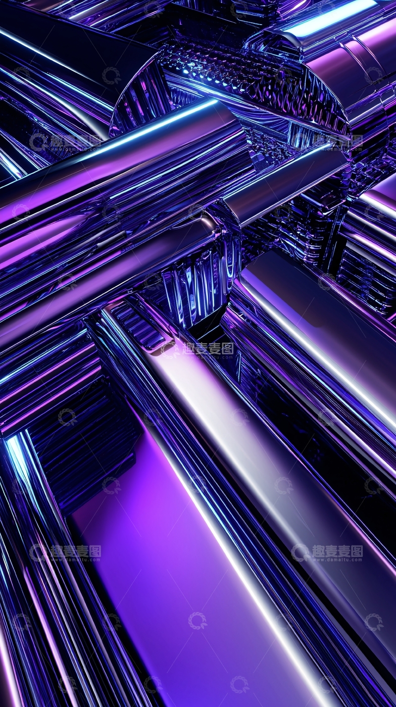 高清大图下载【趣麦麦图】紫色金属纹理