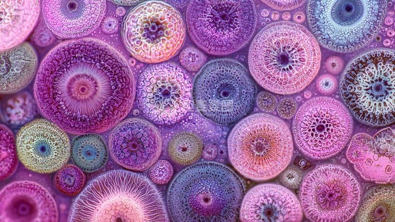 高清大图下载【趣麦麦图】紫色圆形图案