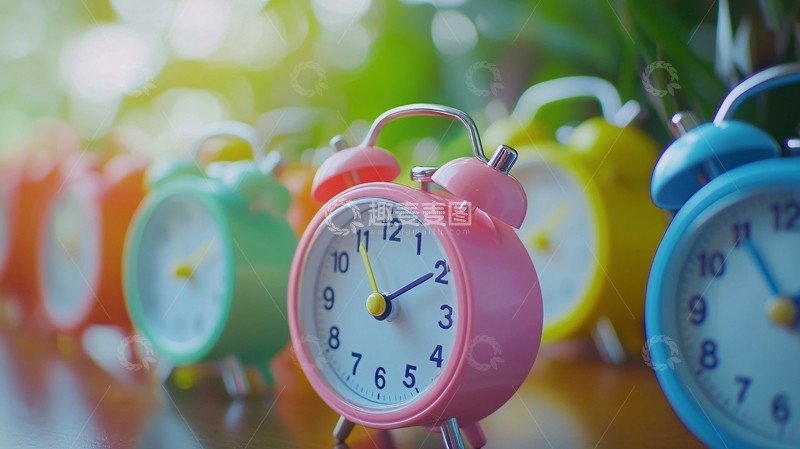 高清大图下载【趣麦麦图】彩色闹钟