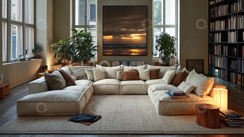 高清大图下载【趣麦麦图】现代简约风格客厅41