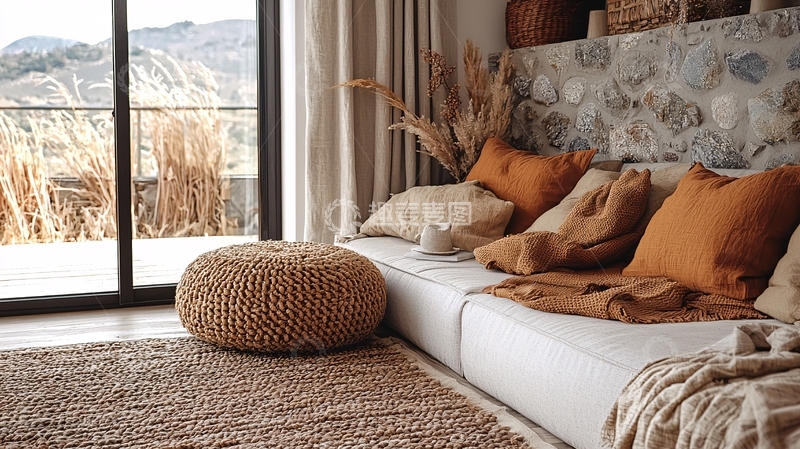 高清大图下载【趣麦麦图】米色调客厅一角