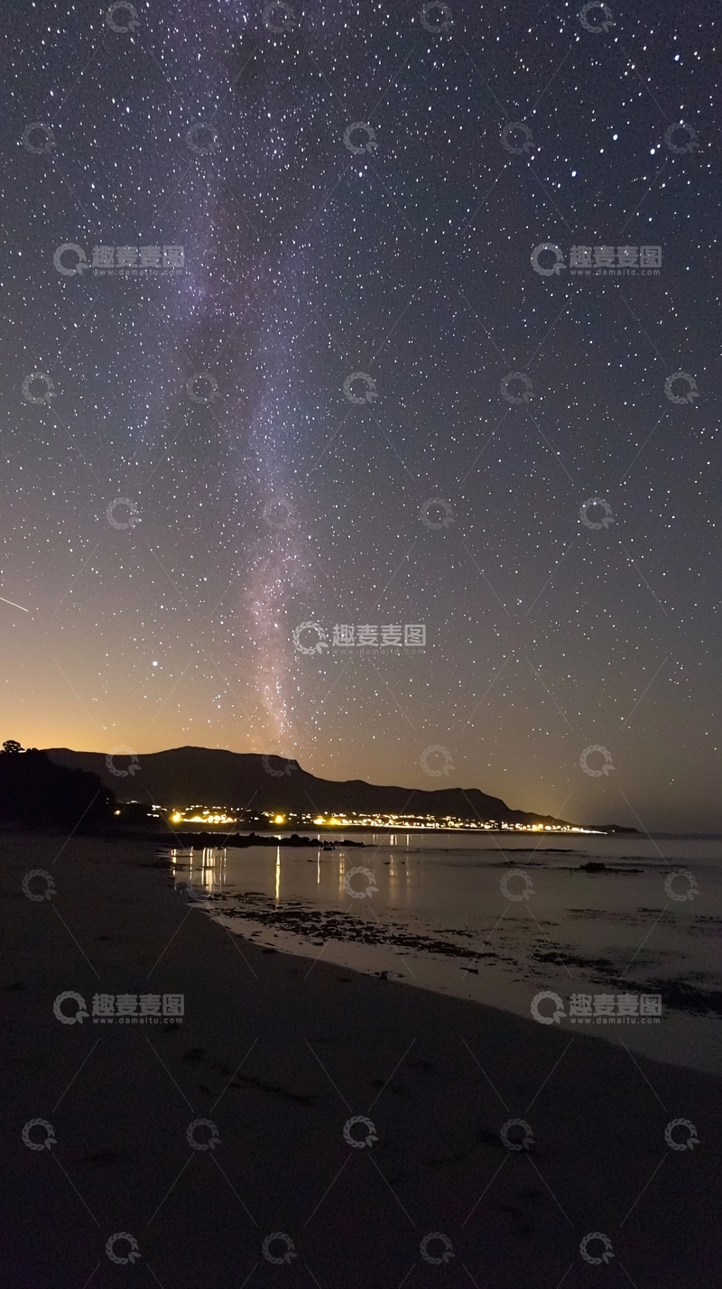 高清大图下载【趣麦麦图】星空海岸线