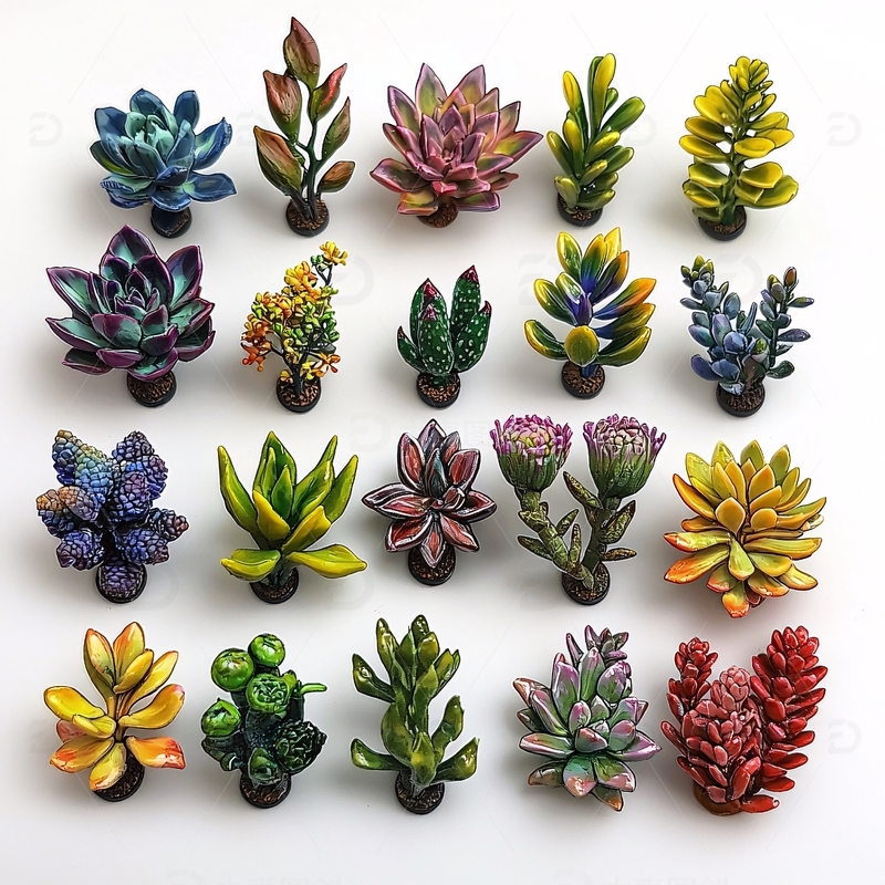 高清大图下载【趣麦麦图】仿真多肉植物