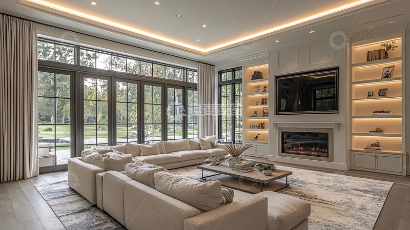 高清大图下载【趣麦麦图】现代豪华客厅