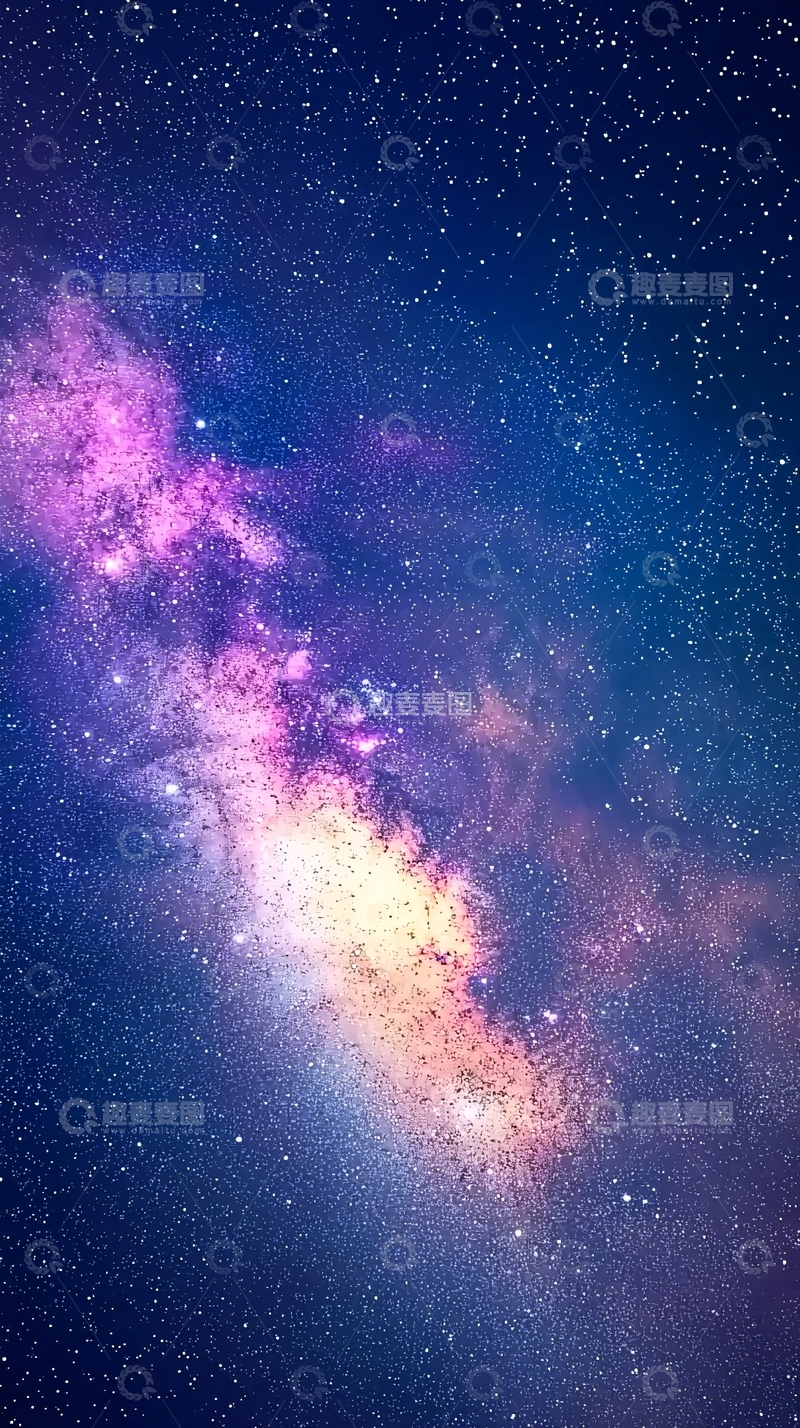 高清大图下载【趣麦麦图】紫色星空