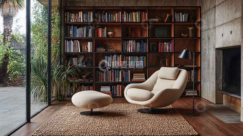 高清大图下载【趣麦麦图】现代简约书房