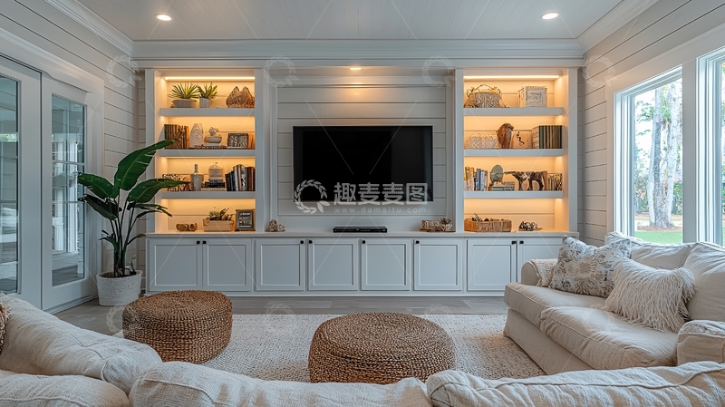 高清大图下载【趣麦麦图】白色温馨客厅