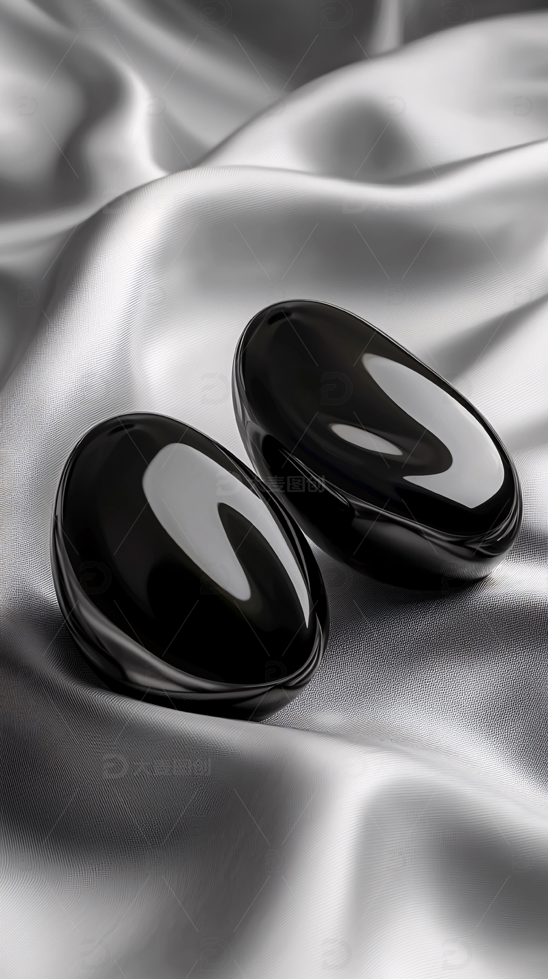 高清大图下载【趣麦麦图】光滑黑色卵石