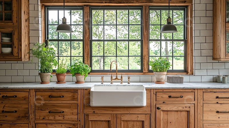 高清大图下载【趣麦麦图】温馨乡村风厨房