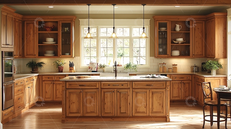 高清大图下载【趣麦麦图】温馨的木质厨房