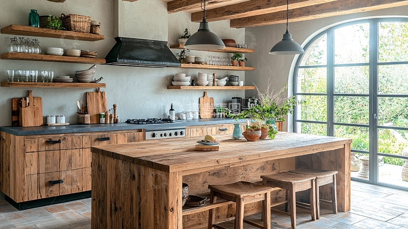 高清大图下载【趣麦麦图】乡村风格厨房