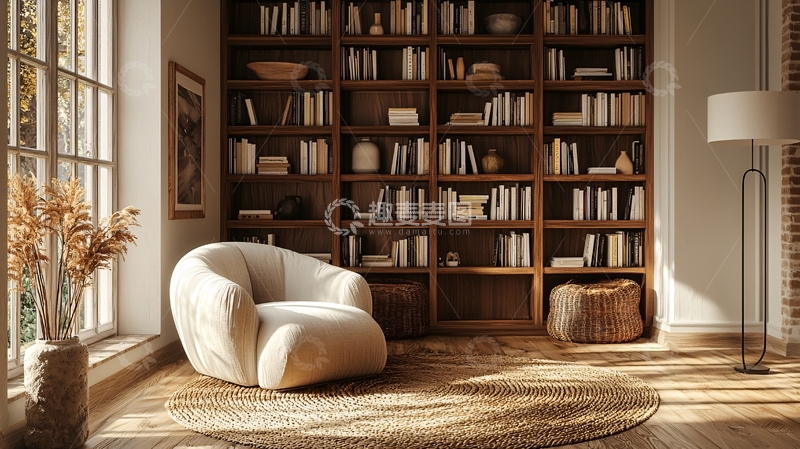 高清大图下载【趣麦麦图】现代简约书房设计