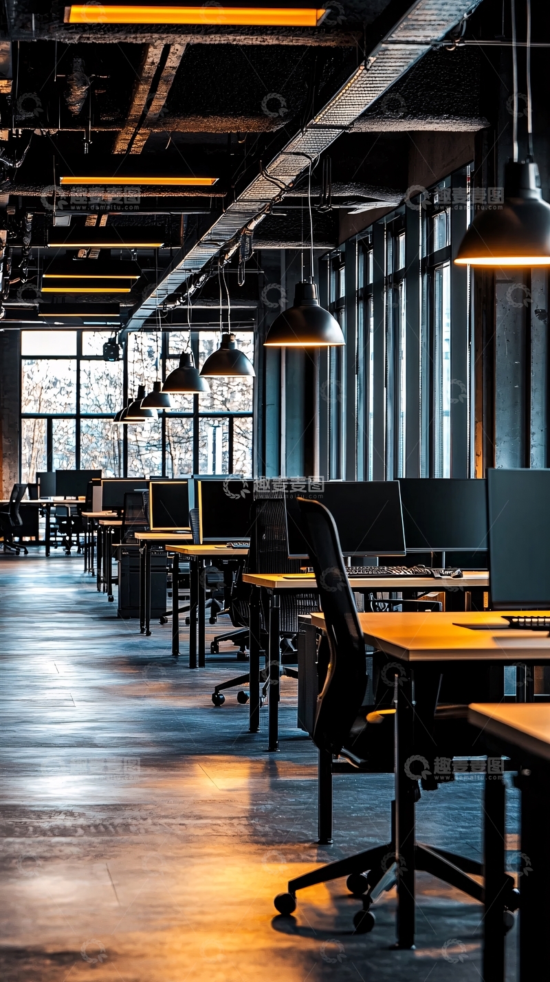 高清大图下载【趣麦麦图】现代化工业风办公室