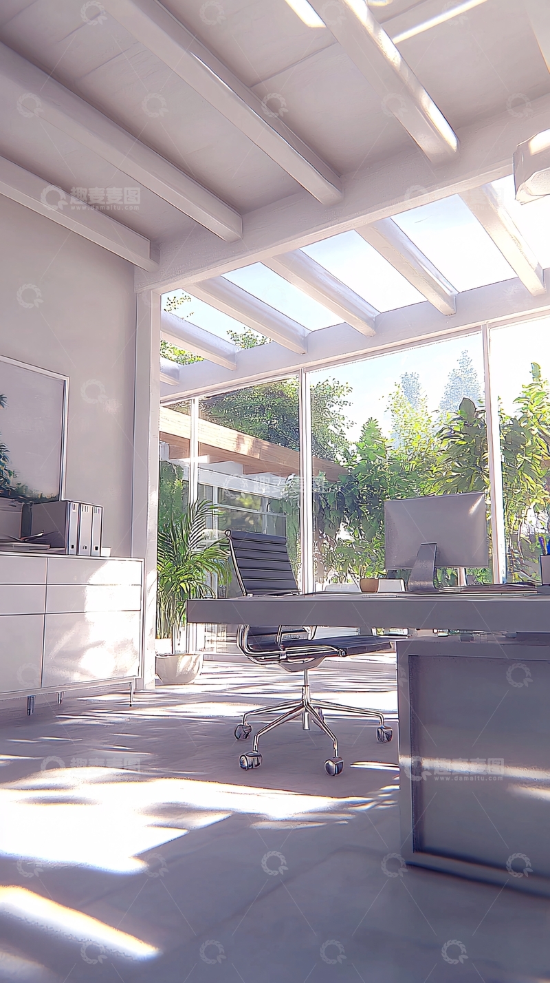 高清大图下载【趣麦麦图】极简风格现代化办公室