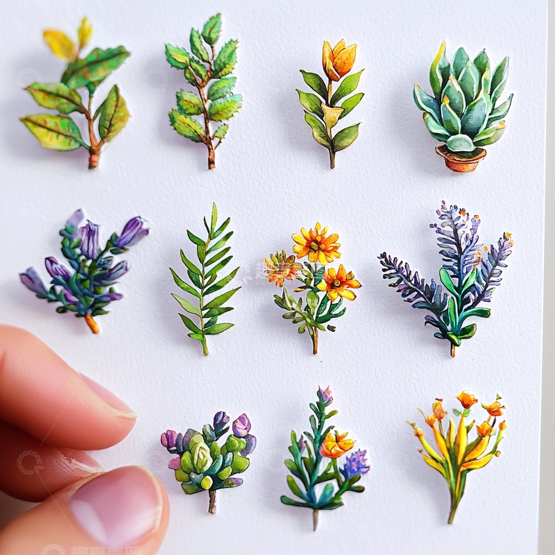 高清大图下载【趣麦麦图】手绘植物插画