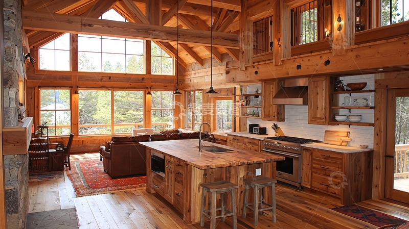 高清大图下载【趣麦麦图】木结构开放式住宅