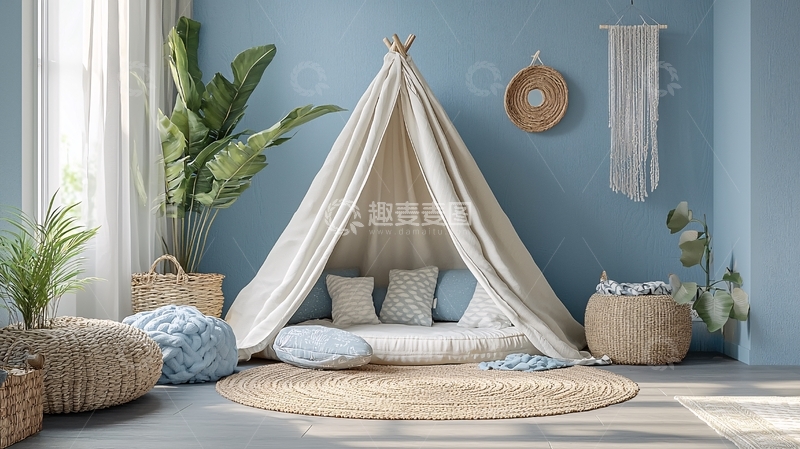高清大图下载【趣麦麦图】儿童帐篷房间