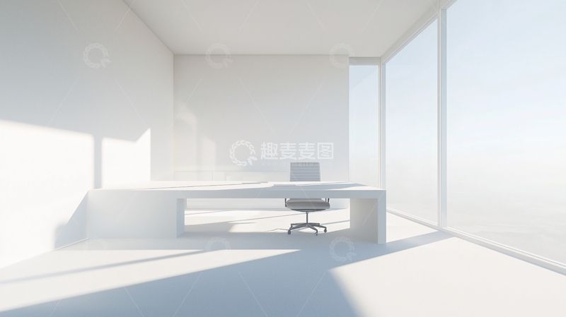 高清大图下载【趣麦麦图】极简主义白色办公室