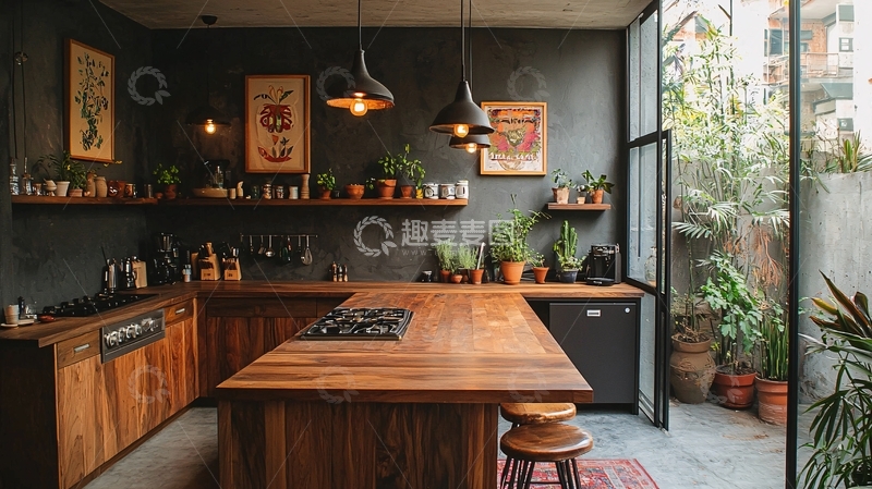 高清大图下载【趣麦麦图】现代风格厨房一角