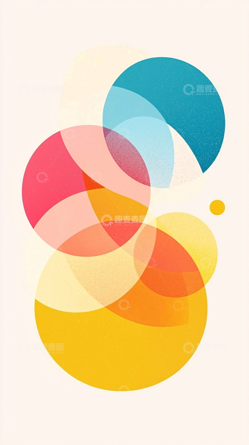 高清大图下载【趣麦麦图】彩色圆形抽象图案