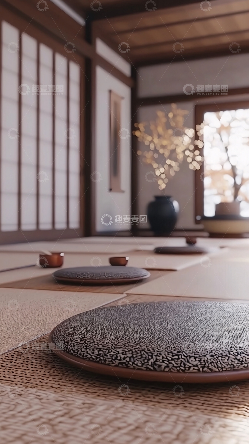 高清大图下载【趣麦麦图】日式禅意茶室
