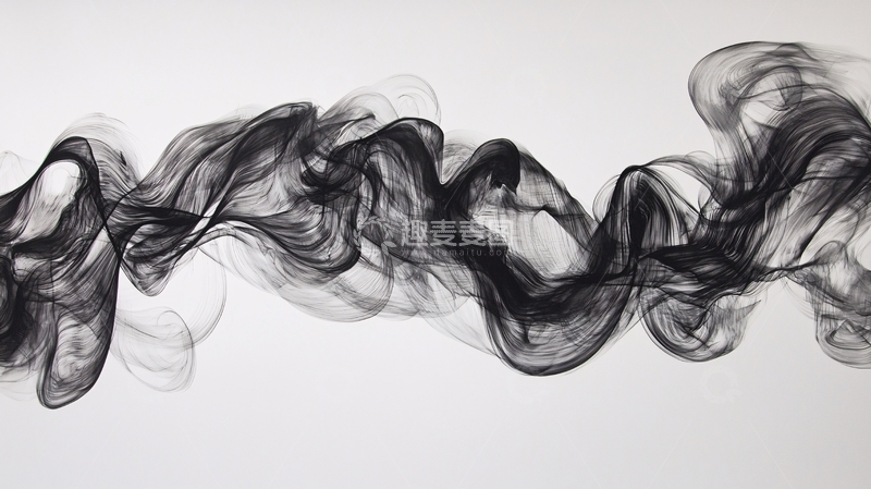 高清大图下载【趣麦麦图】抽象黑色烟雾