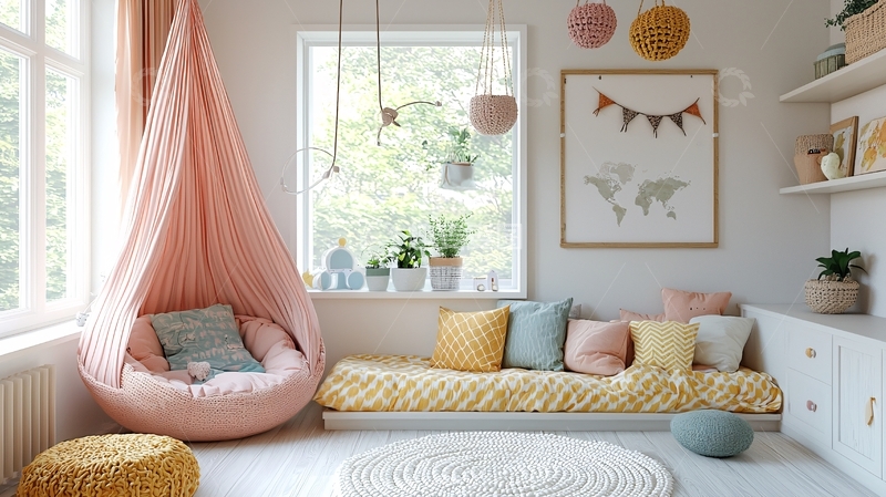 高清大图下载【趣麦麦图】粉色系儿童房