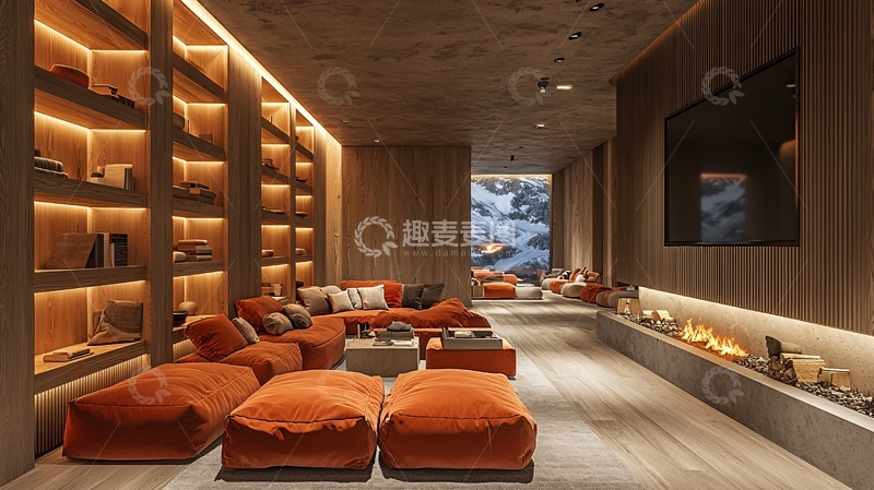 高清大图下载【趣麦麦图】温馨舒适的家庭影院