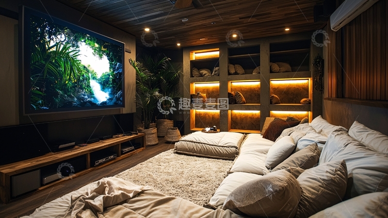 高清大图下载【趣麦麦图】温馨家庭影院