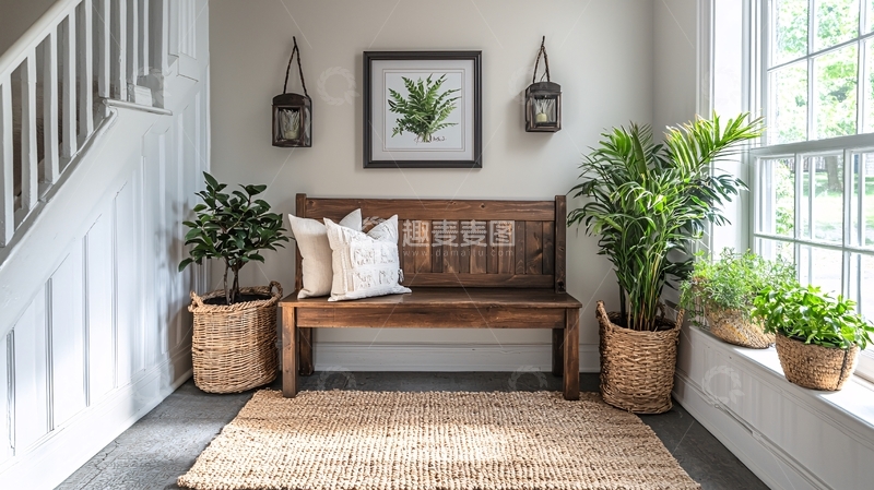 高清大图下载【趣麦麦图】温馨乡村风格的玄关