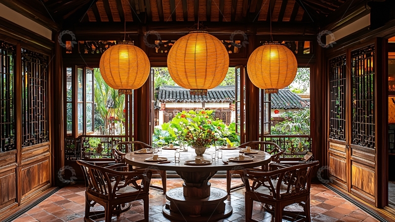 高清大图下载【趣麦麦图】中式古典餐厅