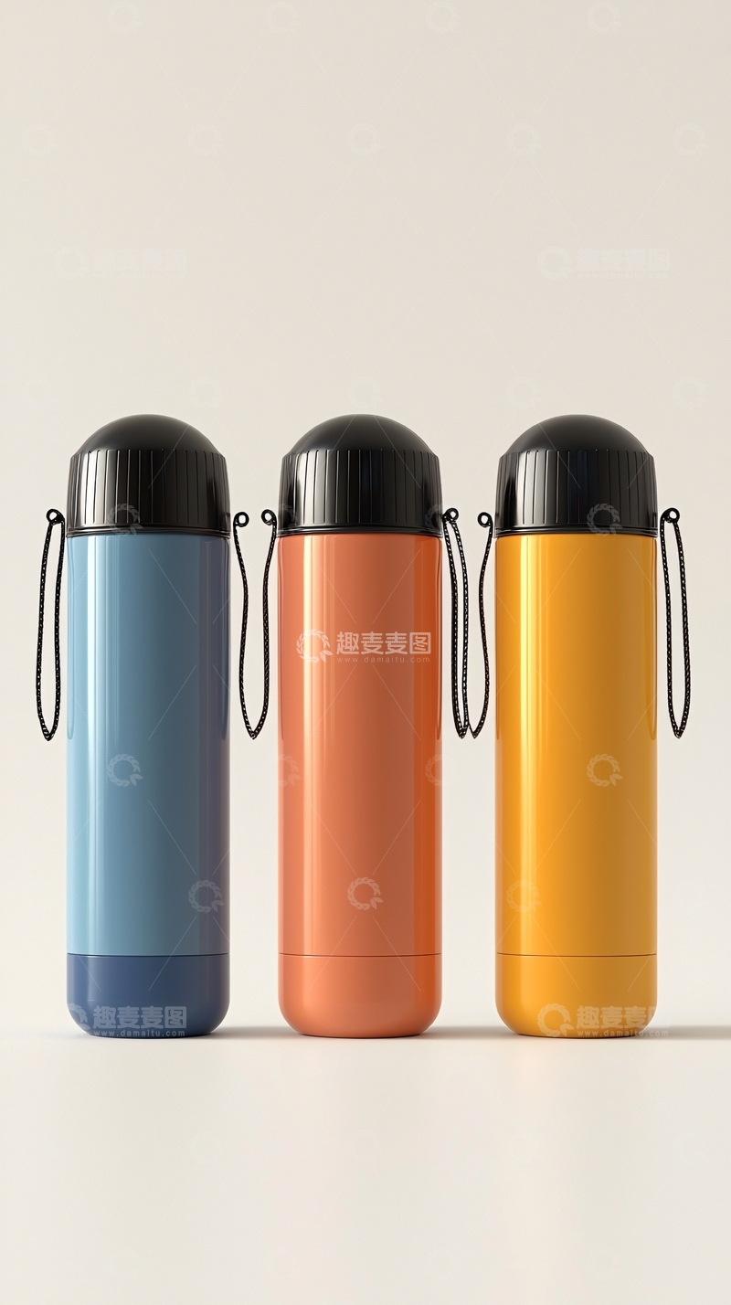 高清大图下载【趣麦麦图】三款简约时尚保温杯