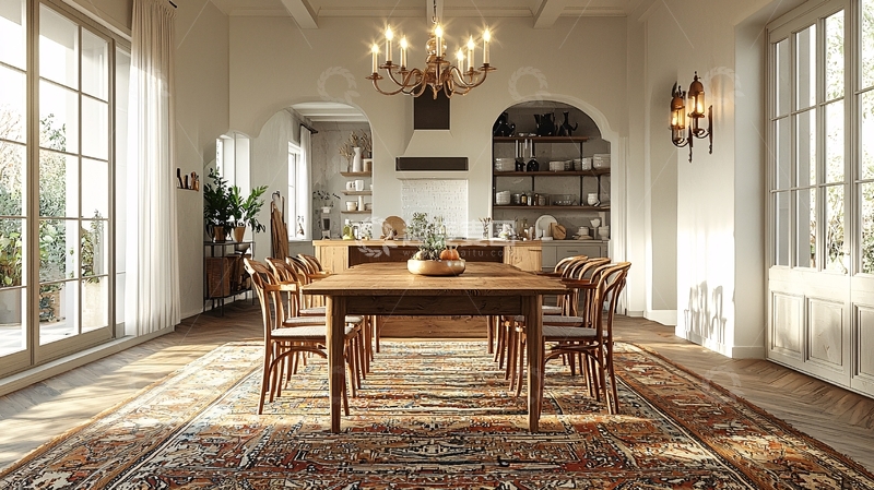 高清大图下载【趣麦麦图】阳光洒在复古餐厅里