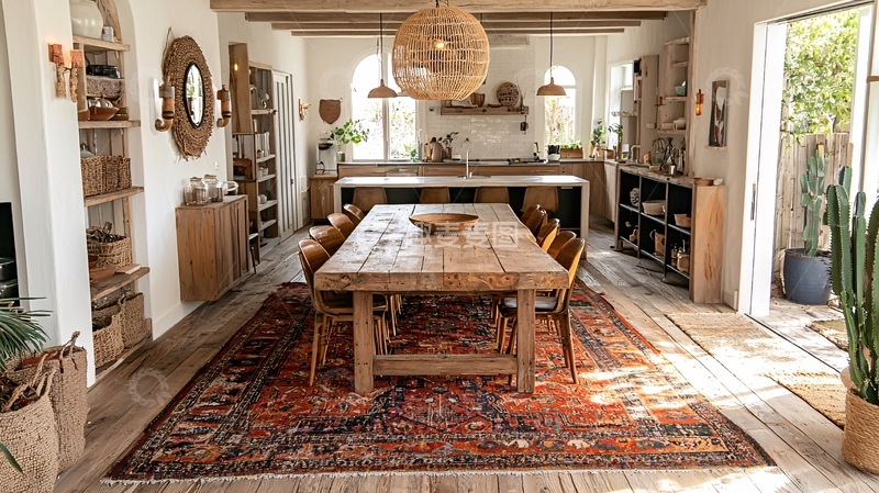 高清大图下载【趣麦麦图】自然光下的乡村风厨房