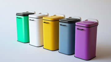 彩色金属垃圾桶