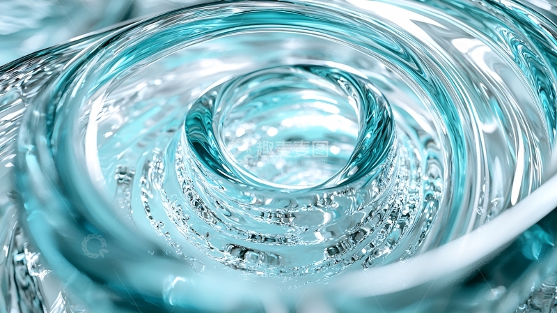 高清大图下载【趣麦麦图】碧蓝玻璃纹理特写