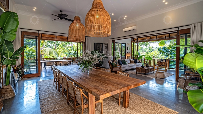 高清大图下载【趣麦麦图】开放式餐厅与客厅