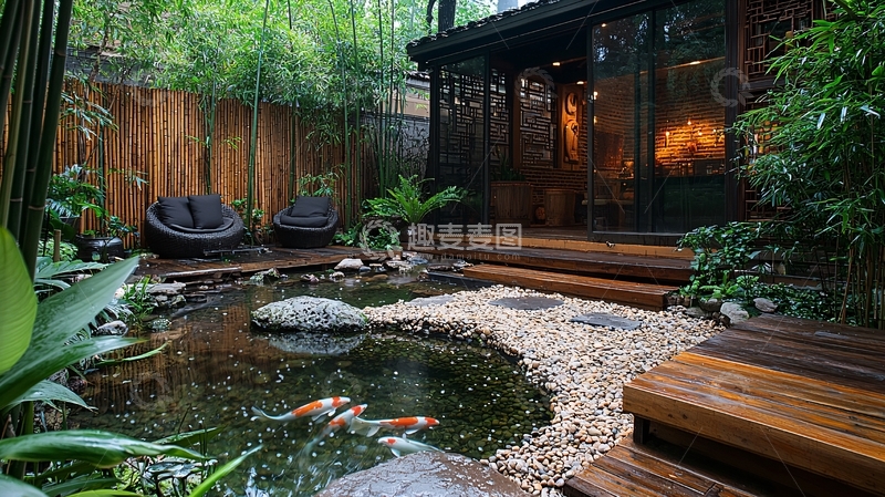 高清大图下载【趣麦麦图】幽静日式庭院