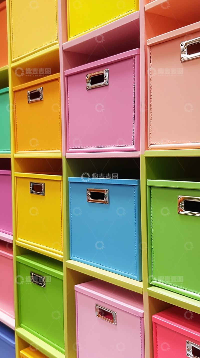 高清大图下载【趣麦麦图】-彩色收纳盒