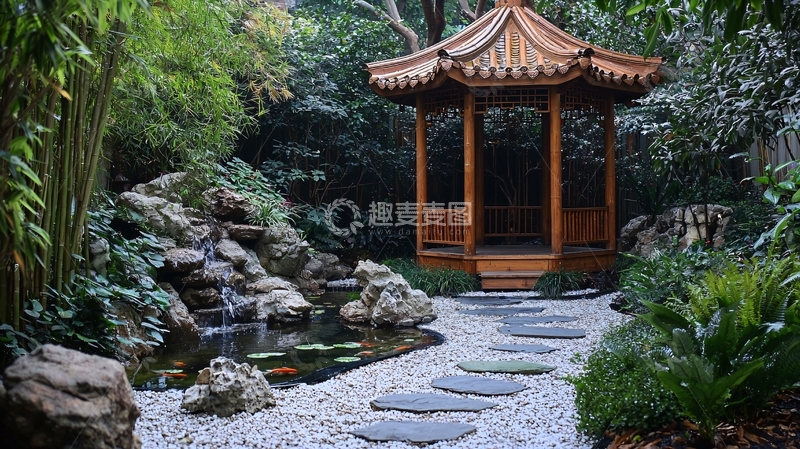 高清大图下载【趣麦麦图】中国古典庭院景观图