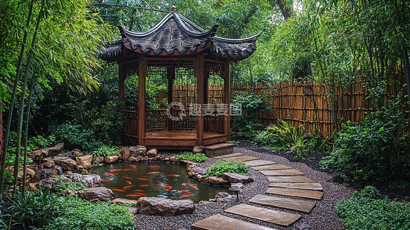 高清大图下载【趣麦麦图】中式庭院