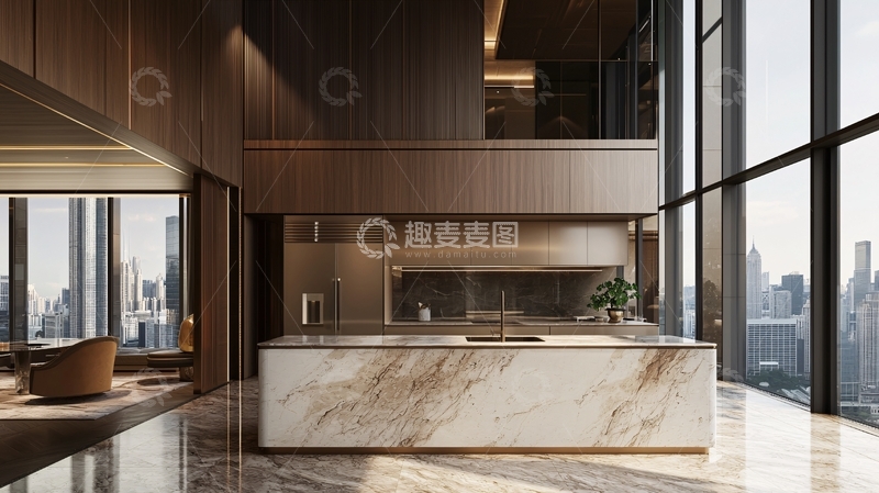 高清大图下载【趣麦麦图】现代都市豪宅客厅