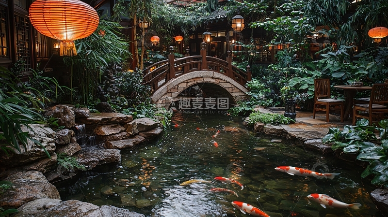 高清大图下载【趣麦麦图】中式庭院