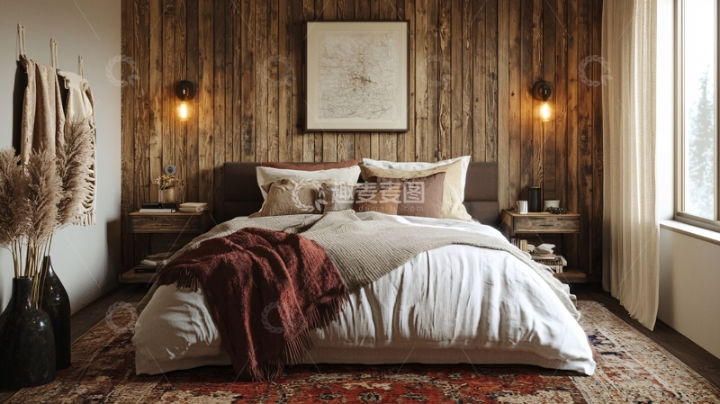 高清大图下载【趣麦麦图】温馨的木质卧室