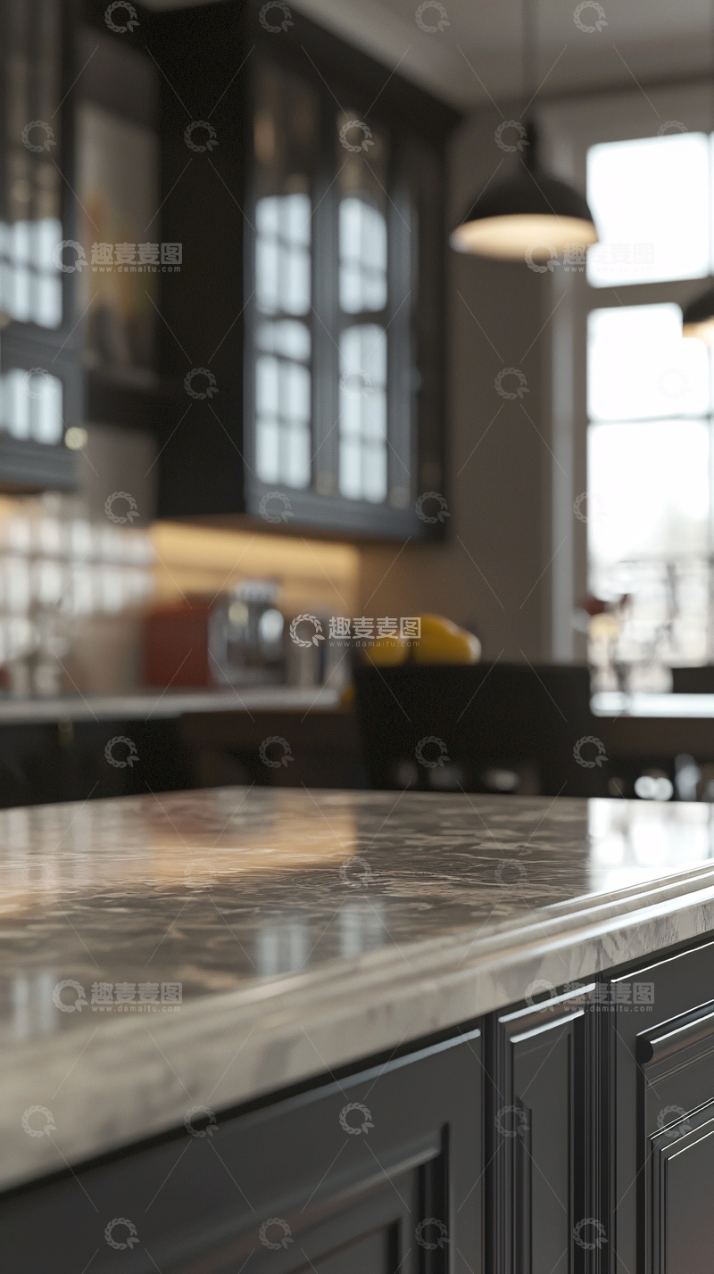 高清大图下载【趣麦麦图】现代厨房大理石台面