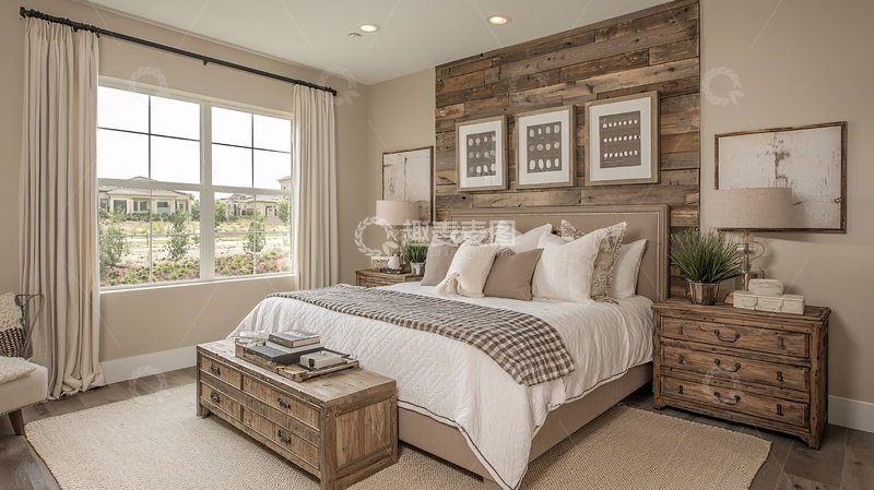 高清大图下载【趣麦麦图】温馨复古风格卧室