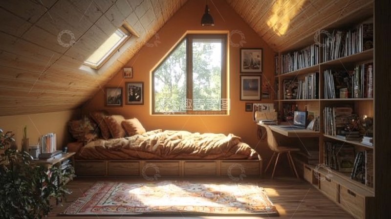 高清大图下载【趣麦麦图】阁楼卧室阳光房设计