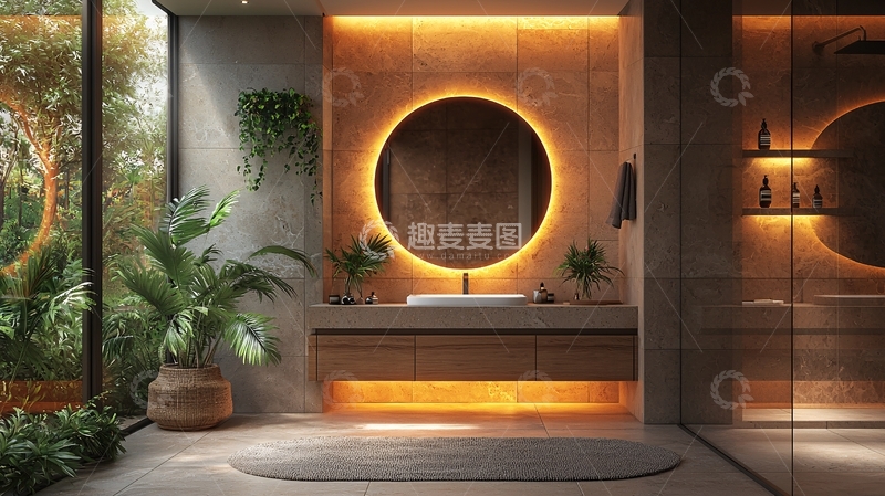 高清大图下载【趣麦麦图】现代简约风浴室