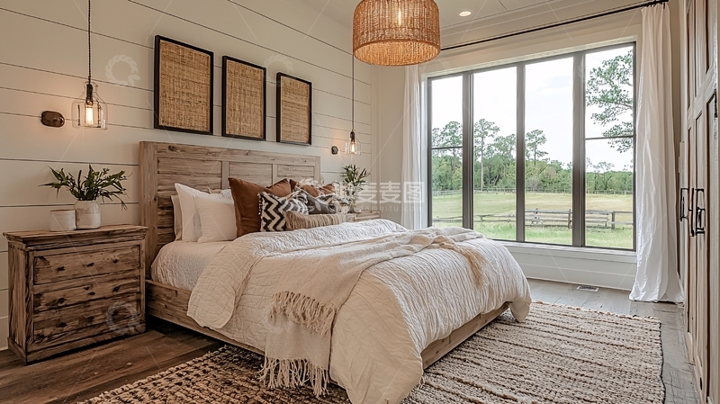 高清大图下载【趣麦麦图】温馨舒适的乡村风卧室