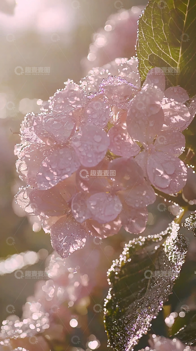 高清大图下载【趣麦麦图】粉色绣球花